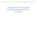 Samenvatting Technologiebeoordeling en - evaluatie 