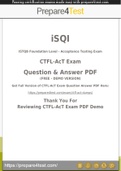 ISTQB Foundation Level Acceptance Testing Certification - Prepare4test provides CTFL-AcT Dumps