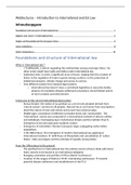 Samenvatting International and European Union law Weblectures (tentamenstof)(blok 6) / In English: Summary International and European Union law Weblectures (exam)(block 6)