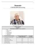 Case Study Dementia, UNFOLDING Reasoning, William “Butch” Welka, 72 years old Case Analysis and Complete Solutions