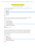 NR 222 Unit 3 Exam 1 / NR222 Unit 3 Exam 1 , NR 222 UNIT 6 EXAM 2 / NR222 UNIT 6 EXAM 2 : Health and Wealth : 100% CORRECT,CHAMBERLAIN COLLEGE OF NURSING