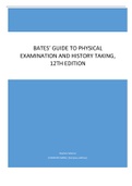Bates’ Guide to Physical Examination and History Taking, 12th Edition Test Bank complete solution (Chapters 1-20)