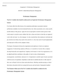 BUS325    Assignment  2    Performance  Management.docx  BUS325  Assignment 2: Performance Management  BUS325- Global Human Resource Management  Performance Management  The Five Variables that should be addressed in an Expatriate Performance Management  S