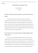 Gender  Specific  Reentry  Planning  for  Women.docx  CPSS/300  Gender-Specific Reentry Planning for Women  University of Phoenix  CPSS/300  How could a correlation of past trauma contribute to a woman's tendency to become an   offender?  A woman who h