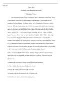 policybrief  PAD505.docx  PAD-505  Policy Brief  PAD-505: Public Budgeting and Finance  Submission Process  The Federal Budget that is being investigated is the U.S Department of Education. This is a federal agency budget that has been a complex budget to