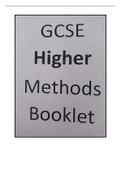 GCSE Higher Maths Edexcel Booklet