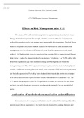 Week7casestudy2.edited.docx  CIS 359  Disaster Recovery (DR) Lessons Learned  CIS 359: Disaster Recovery Management  Effects on Risk Management after 9/11  The attacks of 9/11 affected risk management in organizations by showing them ways through their ri