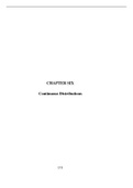 QM 520 - Chapter 6: Continuous Distributions. Questions and Answers.