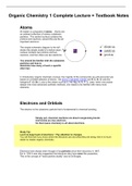 Organic Chemistry 1 Complete lecture and textbook notes