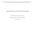 HSCO 506 - Article Review Spiritual satisfaction of basic psychological needs and psychological health: RATED A