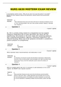 NURS 6630 MIDTERM EXAM REVIEW:A noncompliant patient states, “Why do you want me to put this poison in my body?” ...............