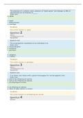 BIO 201 Anatomy Physiology 1 Quiz 4- Questions and Answers/Straighterline