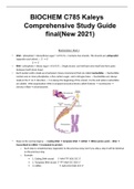 BIOCHEM C785 Kaleys Comprehensive Study Guide final(New 2021)