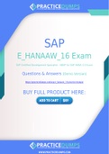 SAP E_HANAAW_16 Dumps - The Best Way To Succeed in Your E_HANAAW_16 Exam