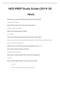 Exam (elaborations) BIOLOGY 1343 _ HESI PREP Study Guide (2019-20 Hesi)  