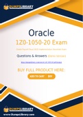 Oracle 1Z0-1050-20 Dumps - You Can Pass The 1Z0-1050-20 Exam On The First Try