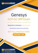 Genesys GCP-GC-IMP Dumps - You Can Pass The GCP-GC-IMP Exam On The First Try