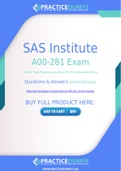 SAS Institute A00-281 Dumps - The Best Way To Succeed in Your A00-281 Exam