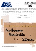 Escuelas Neo-Humano Relacionista y de Sistemas