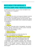 BIOCHEM C785 MODULE 3 MYOGLOBIN AND HEMOGLOBIN