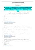  BUSINESS 1303 Business and Professional Communication 2e Quintanilla and Wahl Instructor Resource Chapter 1: Business and Professional Excellence in the Workplace Test Bank