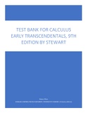 Test Bank for Calculus Early Transcendentals, 9th Edition By Stewart.