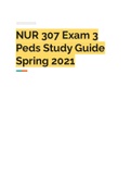 NUR 307 Exam 3 Peds Study Guide Spring 2021