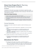 NR 443 Week 4 Assignment: Direct Care Project Part 2: Planning the Presentation (Graded)