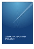 2017 Mental Health PN Hesi Specialty V1 & V2