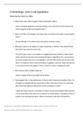 SOC MISC Criminology: Unit 2 Lab Questions and answers