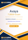Avaya 71800X Dumps - You Can Pass The 71800X Exam On The First Try