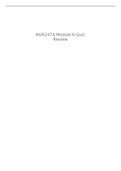 NUR2474 Module 6 Quiz Review/NUR2474 Module 6 Quiz Review