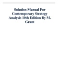 Solution Manual For Contemporary Strategy Analysis 10th Edition By Robert M. Grant,
