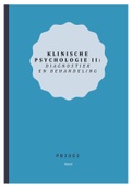 PB2002 Klinische Psychologie 2 diagnostiek en therapie