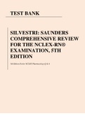 TEST BANK _ SILVESTRI SAUNDERS COMPREHENSIVE REVIEW FOR THE NCLEX-RN® EXAMINATION, 5TH EDITION Evolve NCLEX Prep Q & A Pharmacology