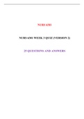 NURS 6301 WEEK 3 QUIZ VERSION 2 / NURS6301 WEEK 3 QUIZ VERSION 2(LATEST)| -WALDEN UNIVERSITY