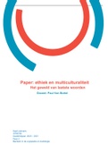 Paper Ethiek en Multiculturaliteit