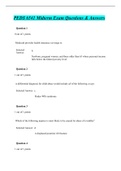 PEDS 6541 Midterm Exam Questions & Answers