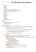                            Nur 265 Exam 4 Study Guide (1) 