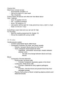 Lecture Chapter 18 - Cardiovascular System (Part 1)