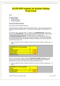 MATH 399N Statistics for Decision Making Week 6 iLab / MATH399N Statistics for Decision Making Week 6 iLab (Latest 2021) | Chamberlain College of Nursing 