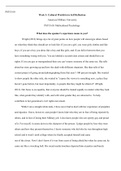 Cultural  Worldview  Self  Reflection.docx  PSYC610  Week 3: Cultural Worldviews Self Reflection  American Military University PSYC610: Multicultural Psychology   What does the speaker's experience mean to you?  Wright (2012) brings up a lot of great p