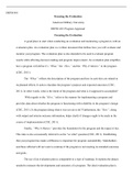 DEFM410  Assignment  5.docx  DEFM 410  Focusing the Evaluation  American Military University DEFM 410: Program Appraisal   Focusing the Evaluation  A good place to start when conducting an evaluation and monitoring a program is with an evaluation plan. An