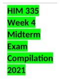 HIM 335 Week 4 Midterm Exam Compilation 2021.