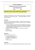 LPL 4802 - LAW OF DAMAGES - 2021 ASSIGNMENT 2