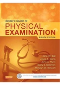 Seidels Guide to Physical Examination 8th Edition by Ball. TEST BANK. Chapter 1-27 Questions And Answers in 656 Pages. Download To Score An A.