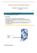 WGU D029 - Population Health Data Brief Template - Sullivan County, Indiana.