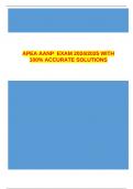 APEA AANP  EXAM 2024/2025 WITH 100% ACCURATE SOLUTIONS