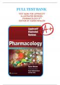 Test Bank for Lippincott Illustrated Reviews: Pharmacology 8th Edition by Karen Whalen| 9781496384133| All Chapters 1-47|LATEST