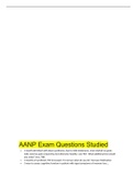 NURSING 555 AANP Exam Questions Answered